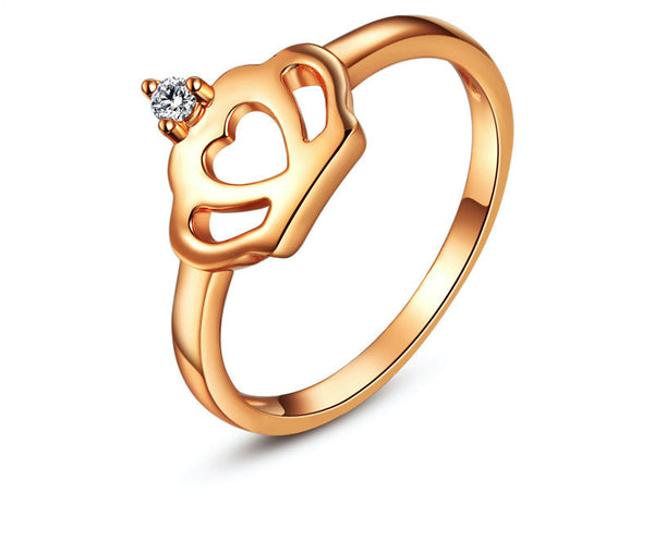 18K Rose Gold Plated Jazlyn Ring with Simulated Diamond