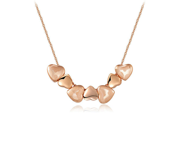 18K Rose Gold Plated Jessica Necklace with Simulated Diamond