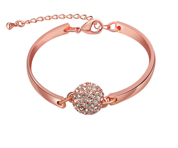 18K Rose Gold Plated Jordyn Bracelet with Simulated Diamond
