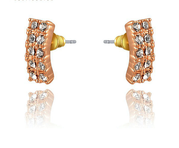 18K Rose Gold Plated Julianna Earrings with Simulated Diamond