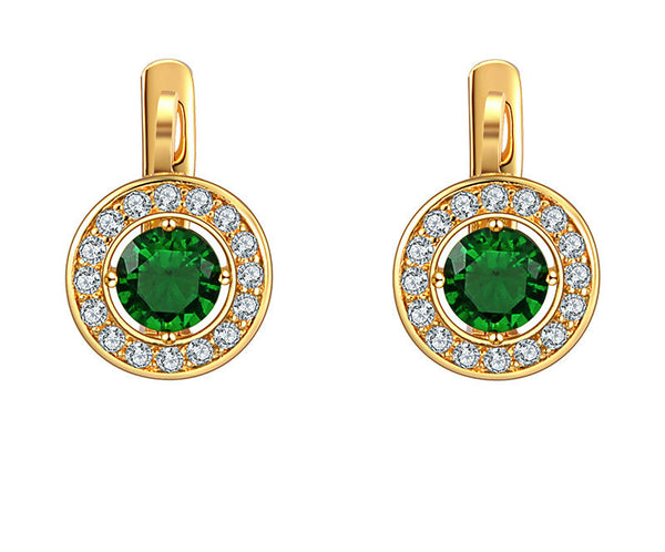 18K Rose Gold Plated Kaliyah Earrings with Simulated Diamond