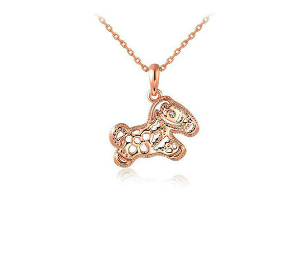 18K Rose Gold Plated Kate Necklace with Simulated Diamond