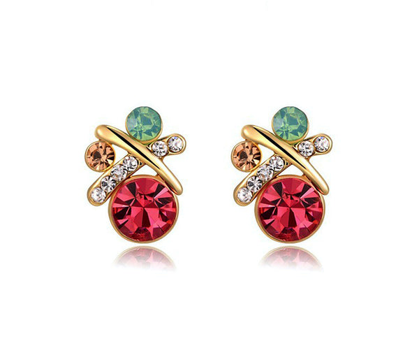 18K Rose Gold Plated Kelsey Earrings with Simulated Diamond