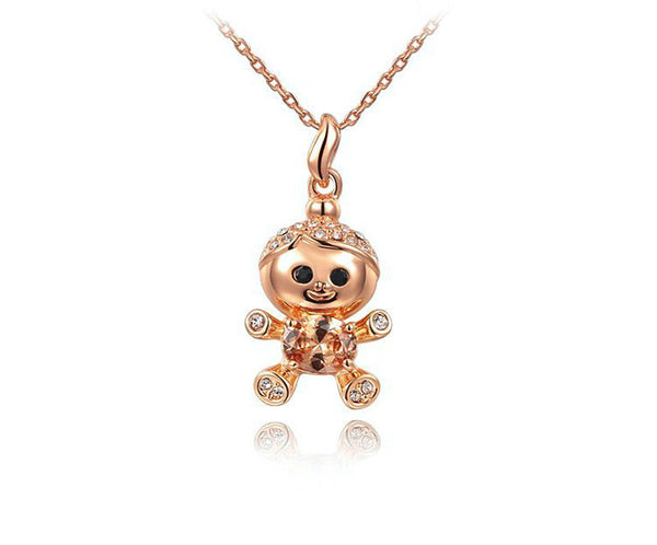 18K Rose Gold Plated Kyla Necklace with Simulated Diamond