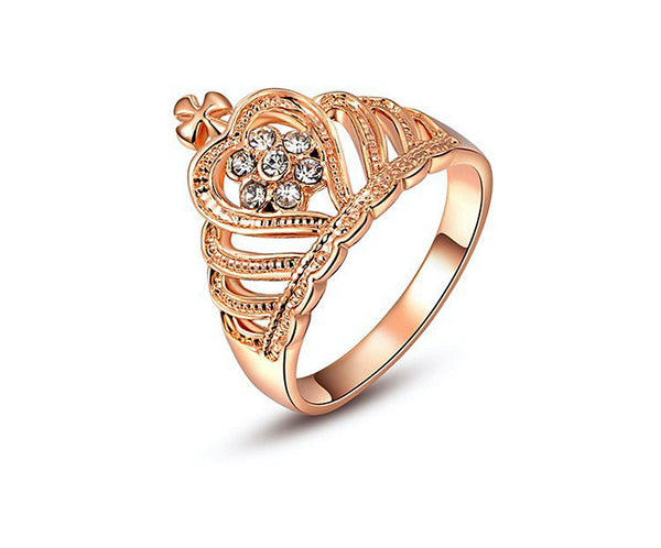 18K Rose Gold Plated Kyleigh Ring with Simulated Diamond