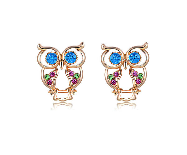 18K Rose Gold Plated Londyn Earrings with Simulated Diamond