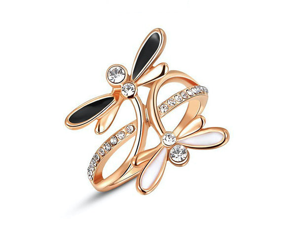 18K Rose Gold Plated Londyn Ring with Simulated Diamond