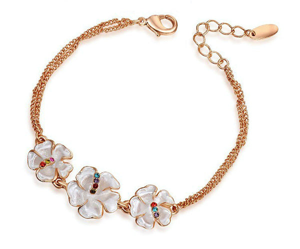 18K Rose Gold Plated Lucy Bracelet with Simulated Diamond