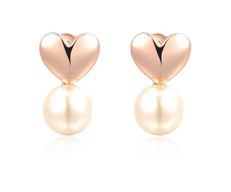 18K Rose Gold Plated Lydia Earrings with Simulated Diamond