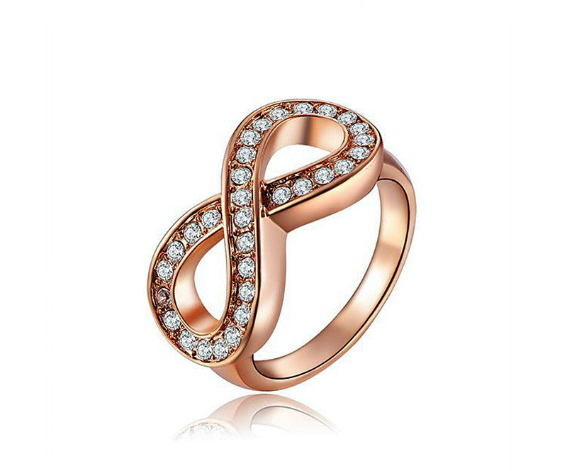 18K Rose Gold Plated Macie Ring with Simulated Diamond