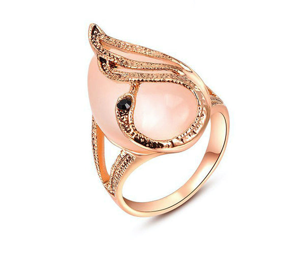 18K Rose Gold Plated Maggie Ring with Simulated Diamond