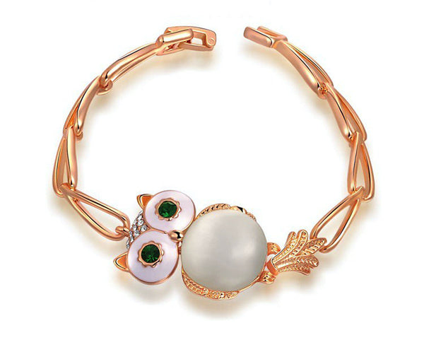 18K Rose Gold Plated Maya Bracelet with Simulated Diamond
