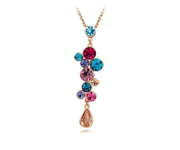 18K Rose Gold Plated Mckenzie Necklace with Simulated Diamond