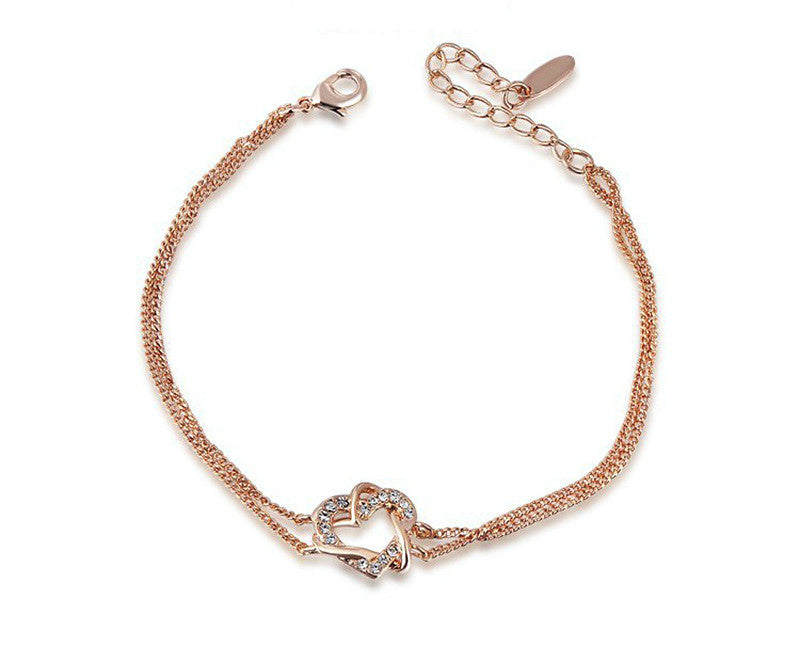 18K Rose Gold Plated Natalie Bracelet with Simulated Diamond