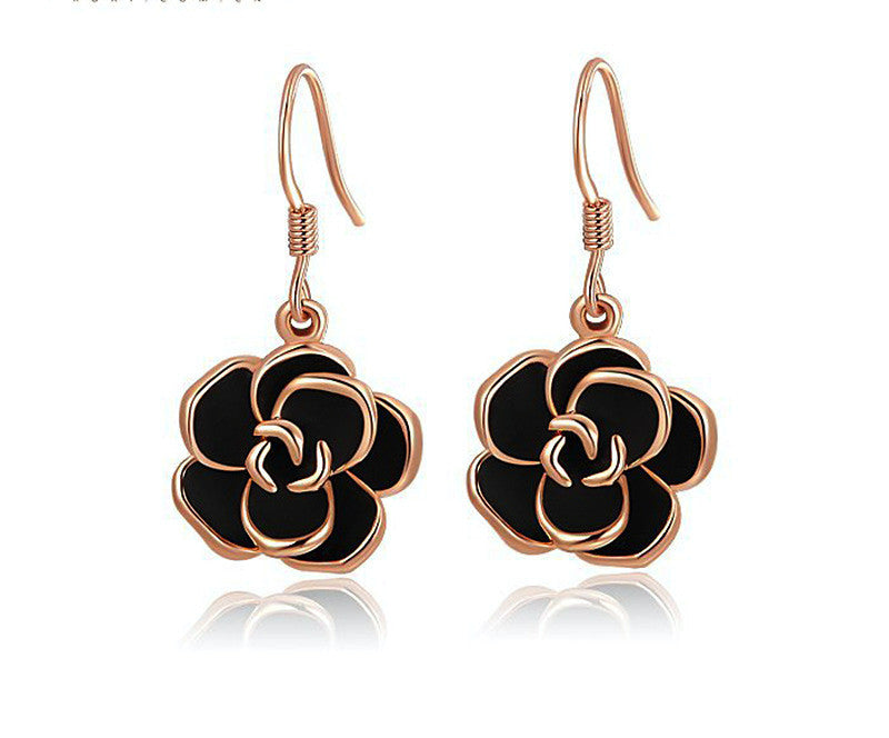 18K Rose Gold Plated Olivia Earrings with Simulated Diamond