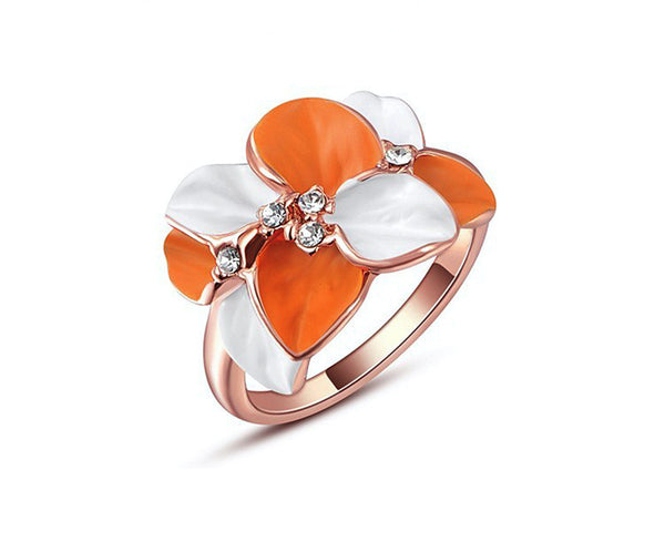 18K Rose Gold Plated Payton Ring with Simulated Diamond