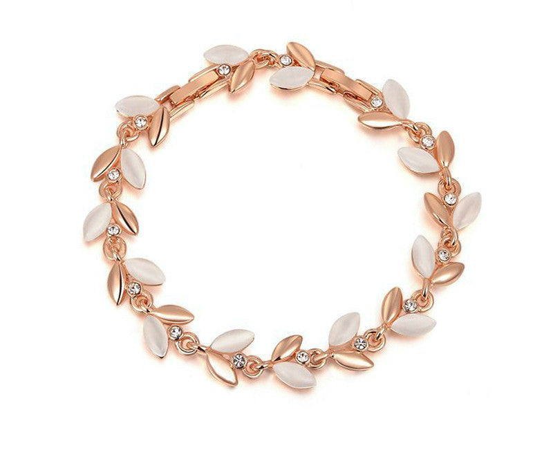 18K Rose Gold Plated Riley Bracelet with Simulated Diamond