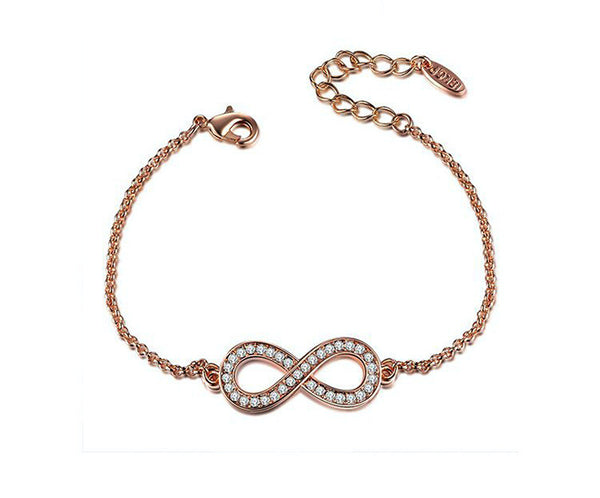 18K Rose Gold Plated Rylee Bracelet with Simulated Diamond