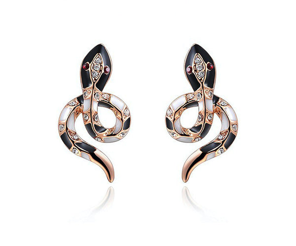 18K Rose Gold Plated Savannah Earrings with Simulated Diamond