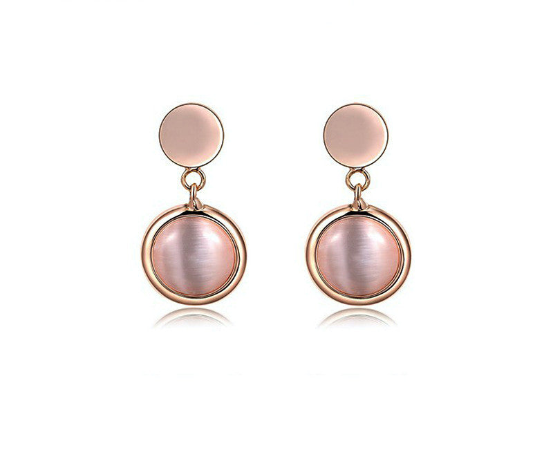 18K Rose Gold Plated Selena Earrings with Simulated Diamond