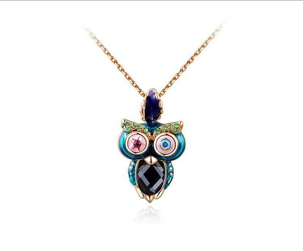 18K Rose Gold Plated Sophia Necklace with Simulated Diamond