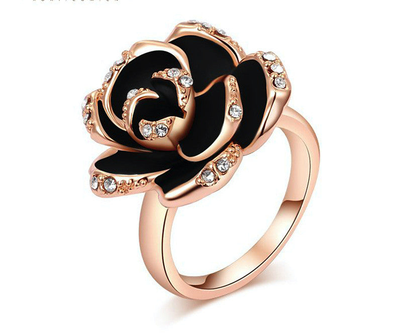 18K Rose Gold Plated Victoria Ring with Simulated Diamond