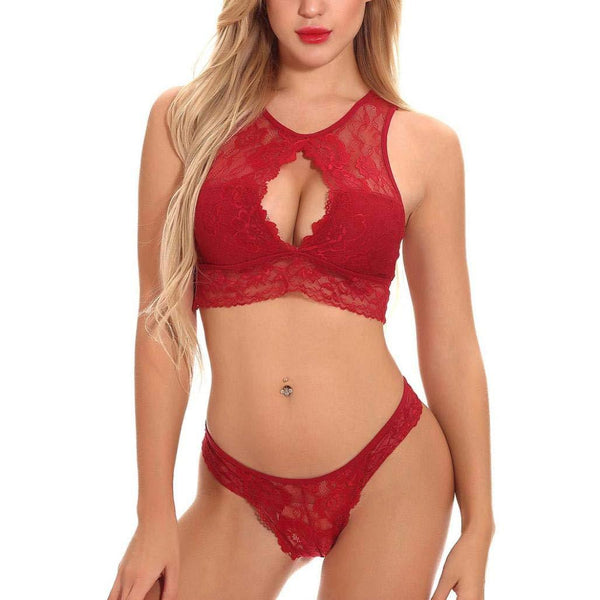 Wine Red Lingerie Set