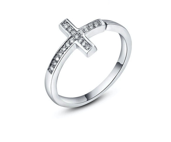 Platinum Plated Adalynn Ring with Simulated Diamond