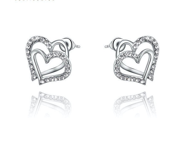Platinum Plated Adelyn Earrings with Simulated Diamond