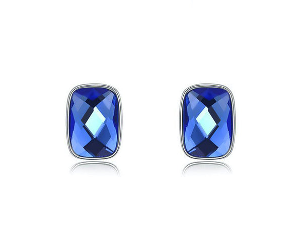 Platinum Plated Alivia Earrings with Simulated Diamond