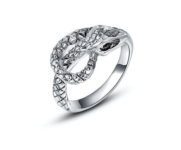 Platinum Plated Angel Ring with Simulated Diamond