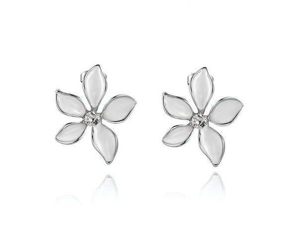 Platinum Plated Averie Earrings with Simulated Diamond