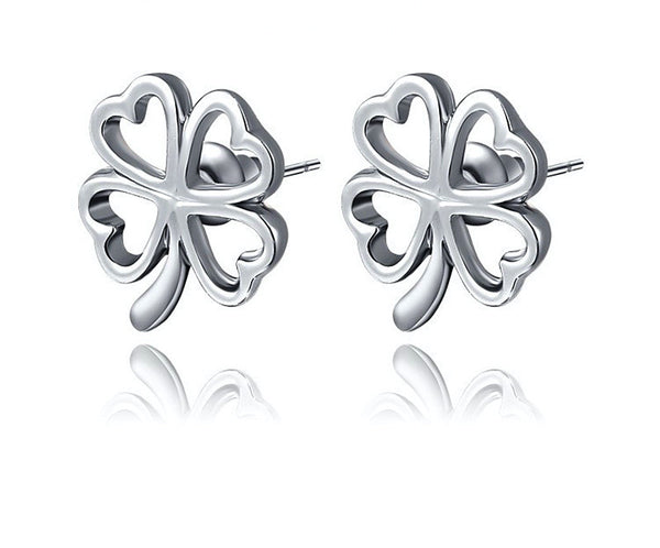 Platinum Plated Bella Earrings with Simulated Diamond