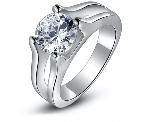 Platinum Plated Braelynn Ring with Simulated Diamond