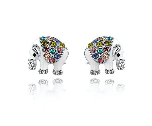 Platinum Plated Brielle Earrings with Simulated Diamond