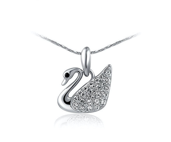 Platinum Plated Brielle Necklace with Simulated Diamond