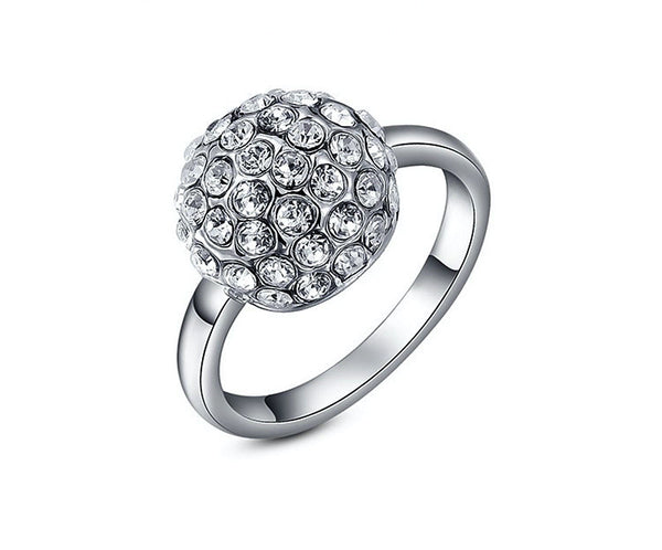 Platinum Plated Brielle Ring with Simulated Diamond
