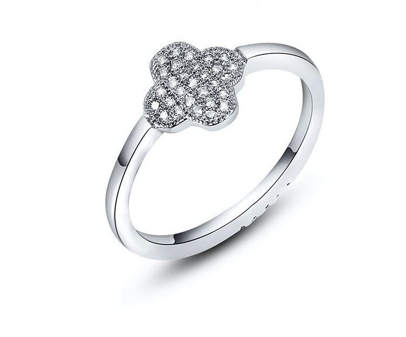 Platinum Plated Brynn Ring with Simulated Diamond