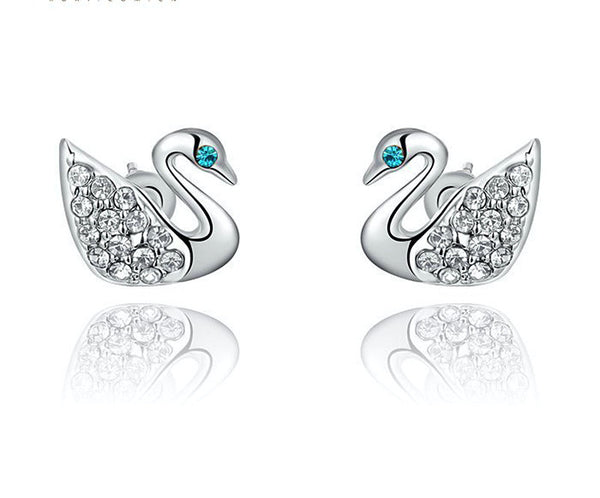 Platinum Plated Camila Earrings with Simulated Diamond