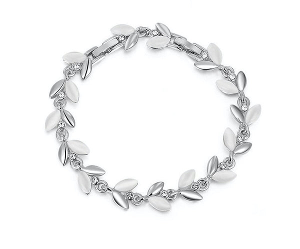 Platinum Plated Caroline Bracelet with Simulated Diamond