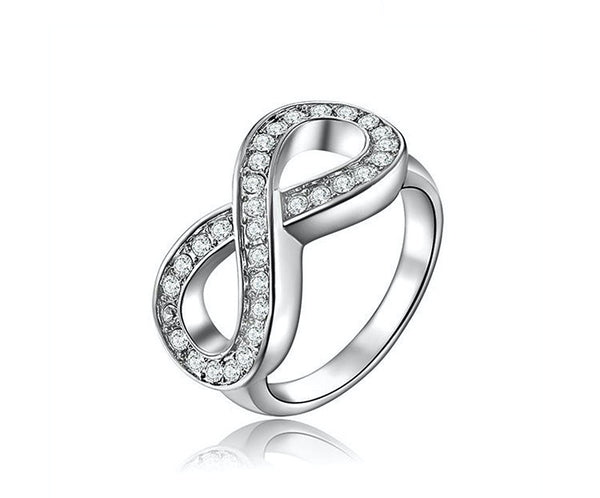 Platinum Plated Chelsea Ring with Simulated Diamond