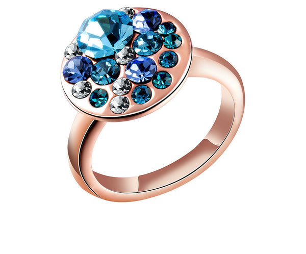 Platinum Plated Frances Ring with Simulated Diamond