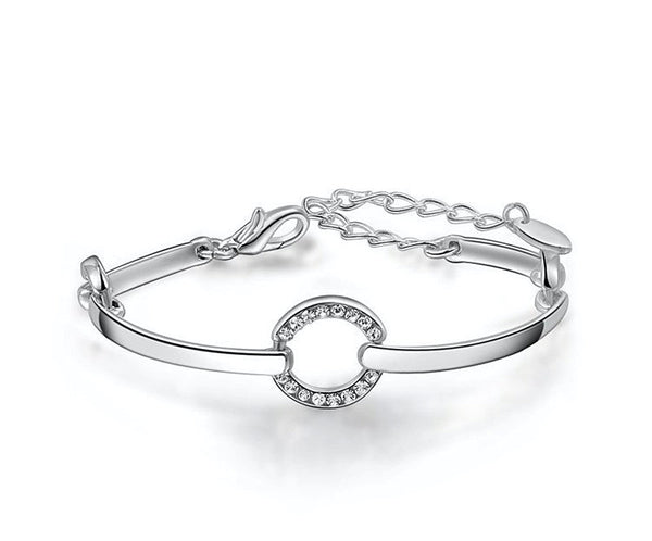 Platinum Plated Gabriella Bracelet with Simulated Diamond