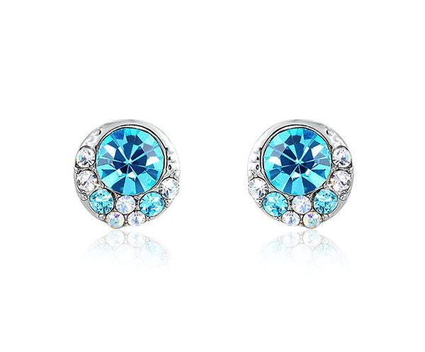Platinum Plated Genesis Earrings with Simulated Diamond
