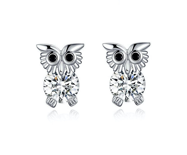 Platinum Plated Giselle Earrings with Simulated Diamond