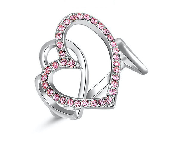 Platinum Plated Gracelyn Ring with Simulated Diamond
