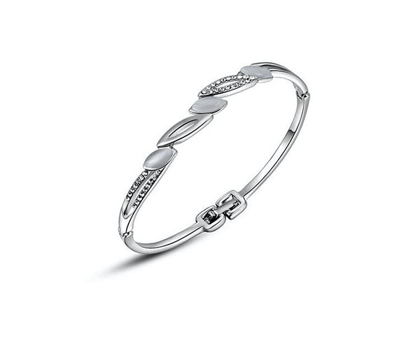 Platinum Plated Hadley Bracelet with Simulated Diamond
