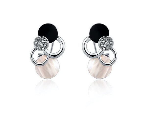 Platinum Plated Jayla Earrings with Simulated Diamond