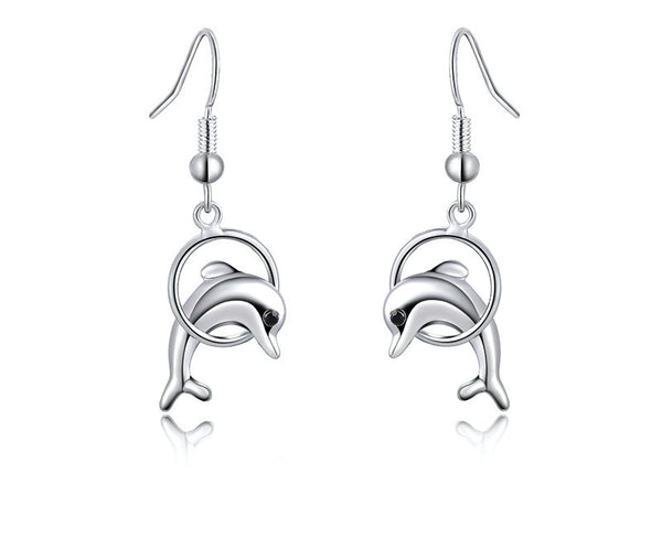 Platinum Plated Jenna Earrings with Simulated Diamond