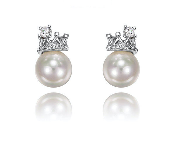 Platinum Plated Katelyn Earrings with Simulated Diamond